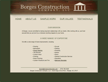 Tablet Screenshot of borgesconstruction.com